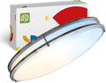 24 in Oval Flush Mount Ceiling Light Nickel - Tunable 5CCT