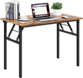 Folding Desk for Home Office 39-3/8 in Length - Compact Rustic Brown