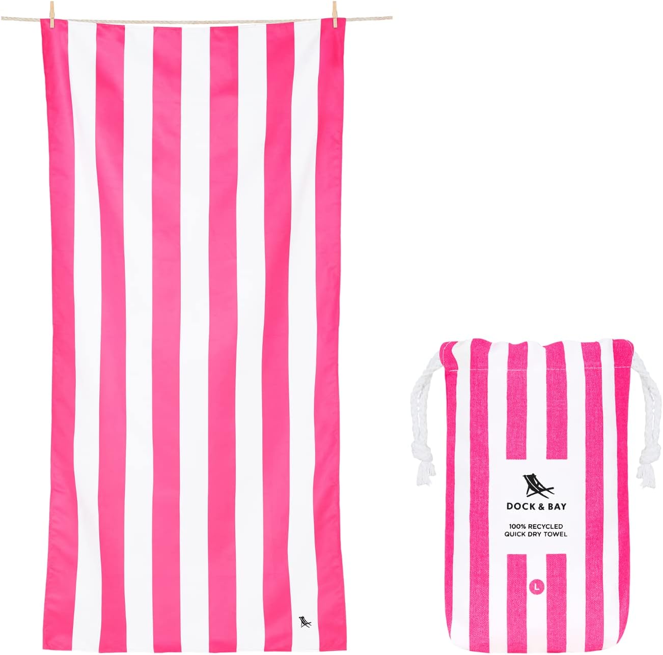 Dock & Bay Beach Towel - Quick Dry, Sand Free, Eco-Friendly