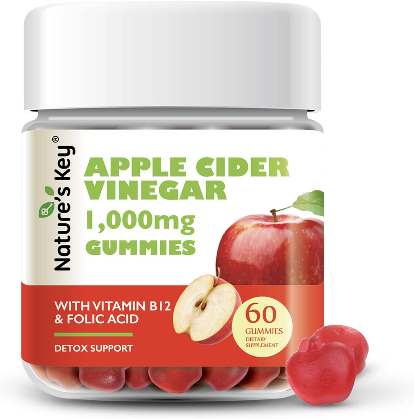Weight Loss & Cleansing Gummies | 1000mg Apple Cider Vinegar | Vegan & Gluten-Free