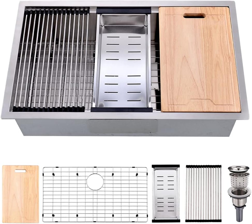 32-inch Undermount Workstation Kitchen Sink for Modern Homes