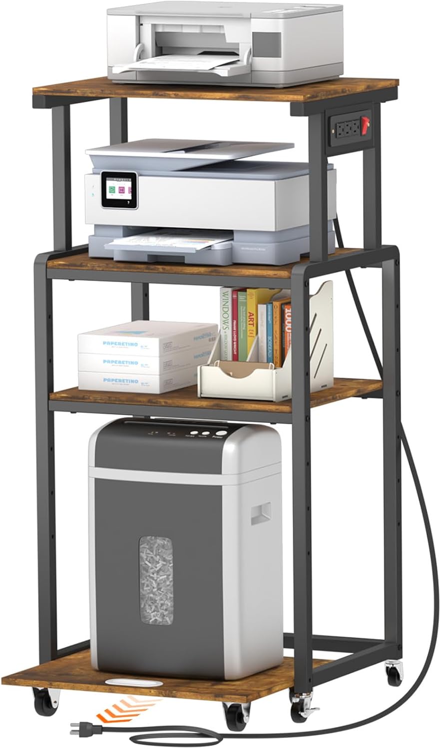 Lifewit 4 Tier Rolling Printer Stand with Power Outlets