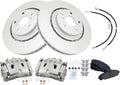 TRQ Front Brake Pad & Rotor Kit Premium G-Coated Ceramic - Sienna Fit