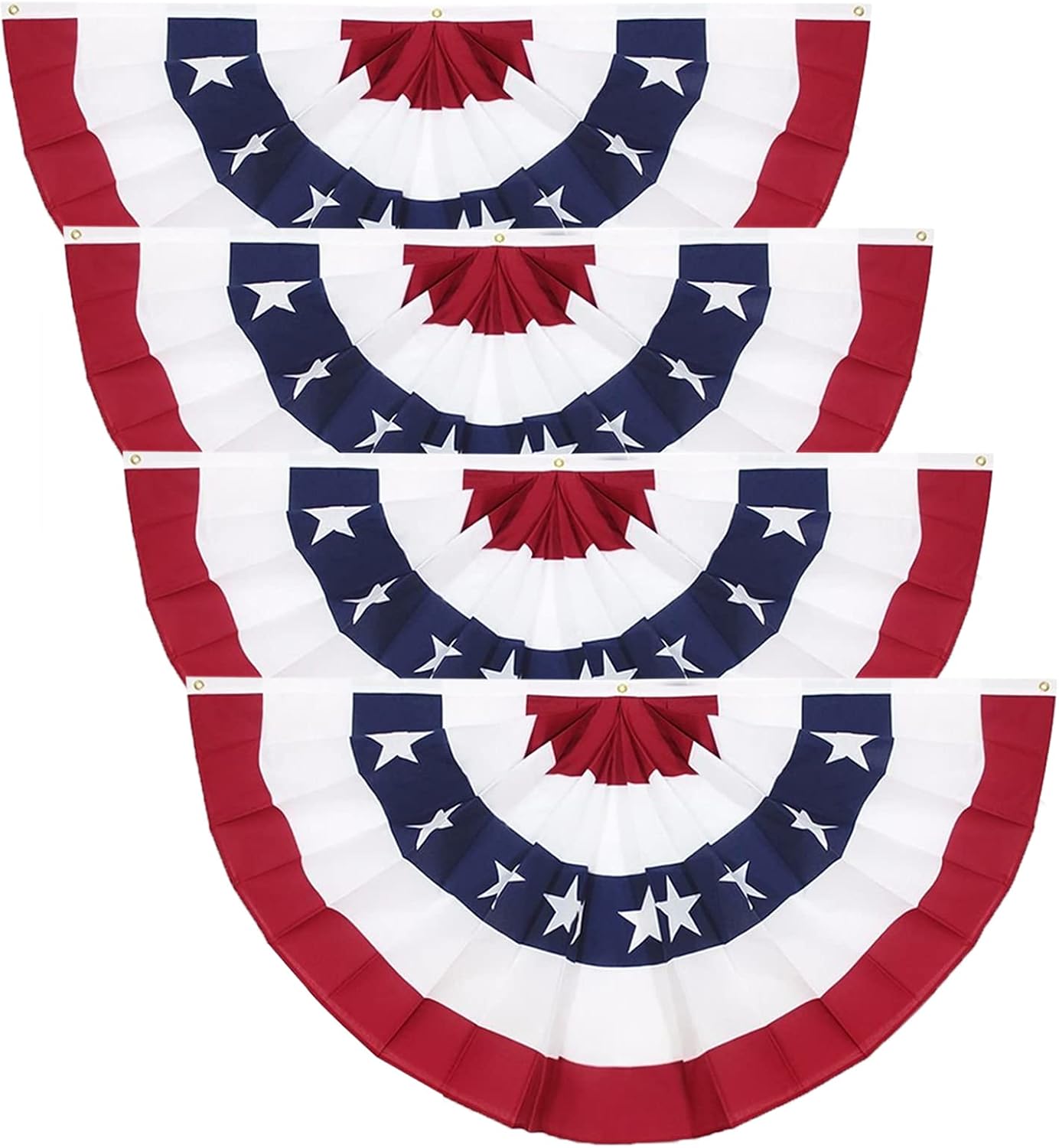 3 x 6 Ft American Pleated Fan Flag for Patriotic Celebrations