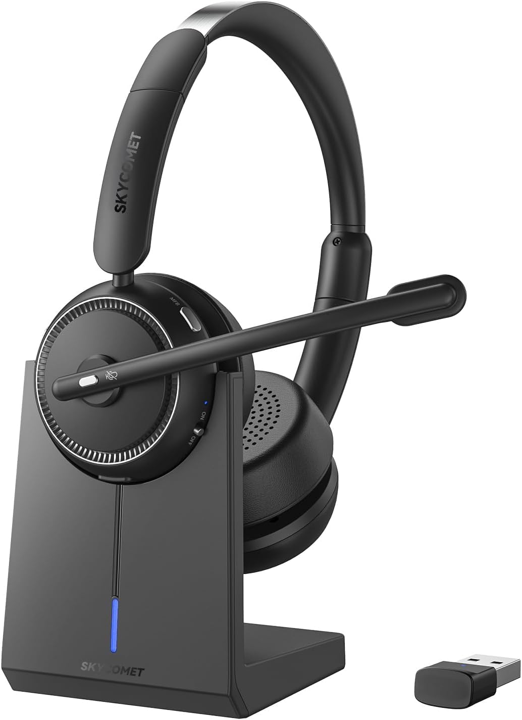 Wireless Headset with Mic for Work - Noise Cancelling Bluetooth
