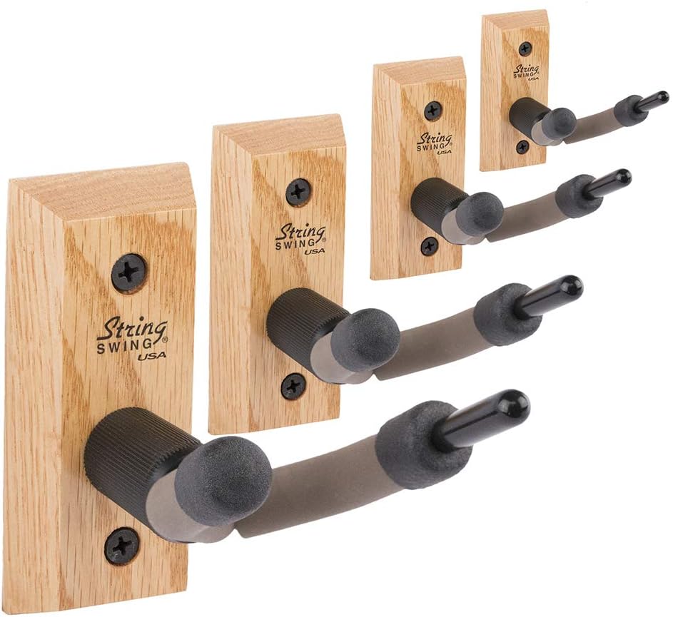 String Swing Violin Hanger Wooden Wall Mount for Home & Studio