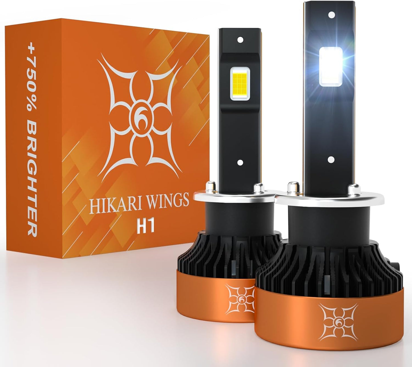 HIKARI WINGS H1 LED Fog Light - 30000LM Pure White Bulbs