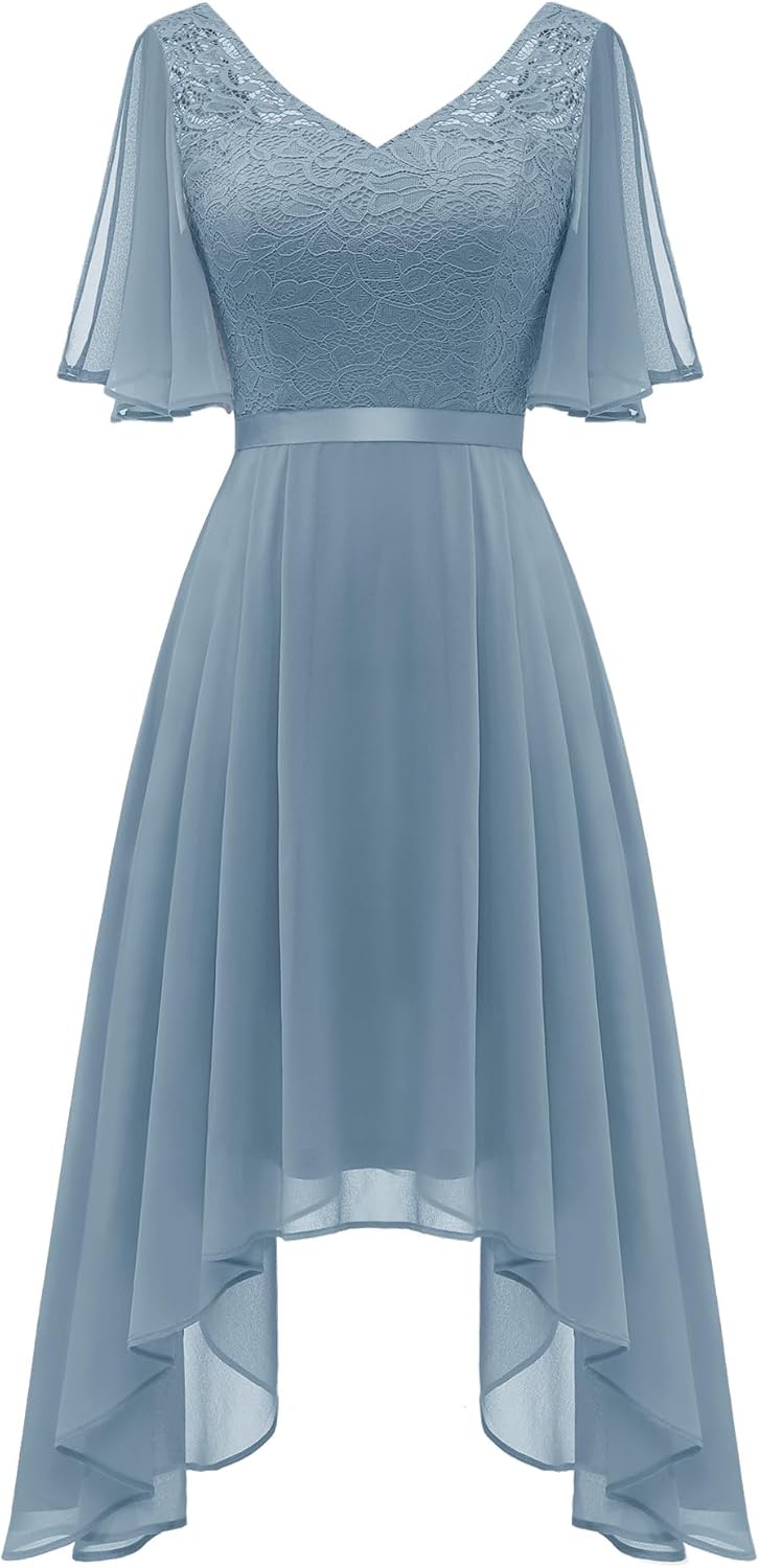 Elegant A Line Lace Cocktail Dress for Homecoming and Parties