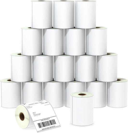 High-Quality 4x6 Shipping Labels for Zebra & Rollo, 20 Rolls, 5000 Labels - BETCKEY