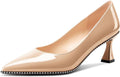 Womens Kitten Heel Pointed Toe Pumps Silver Beaded - Elegant 2.6in