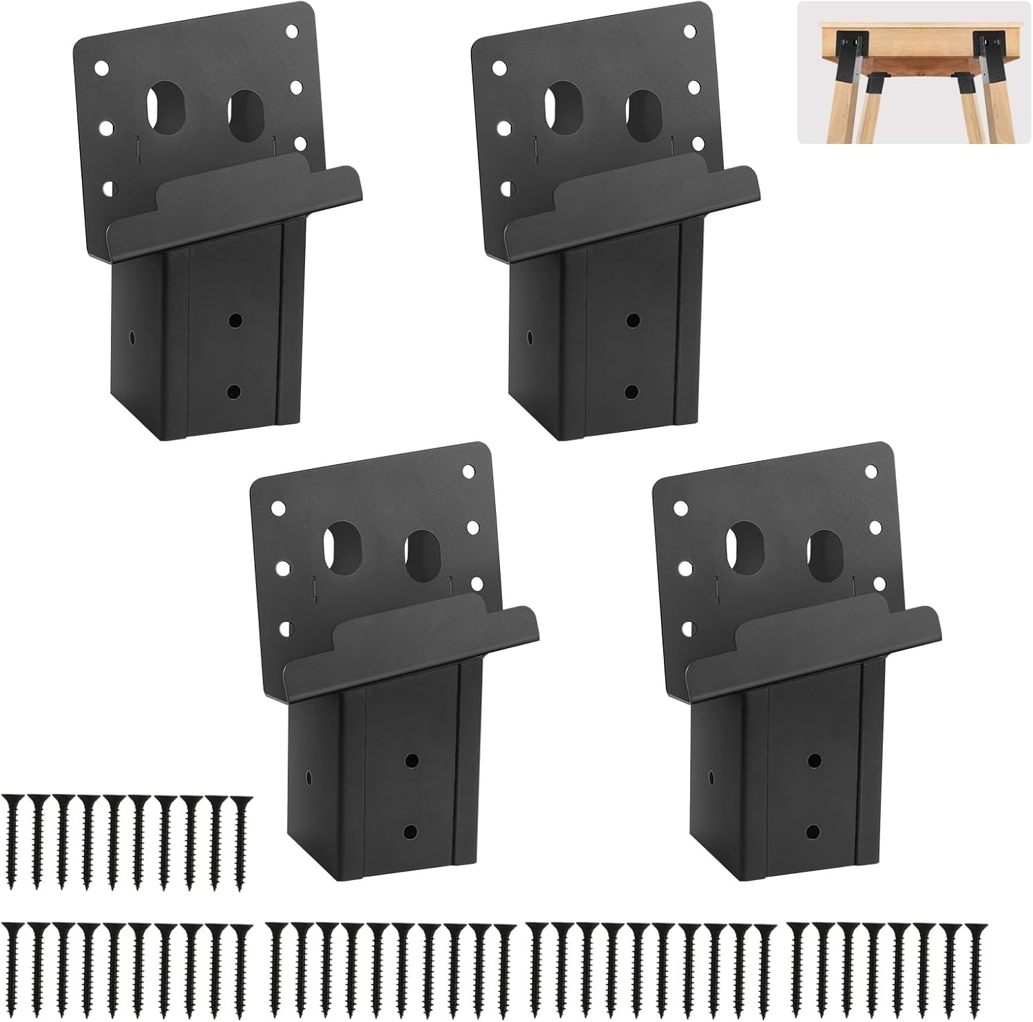 4 Pcs Outdoor 4inx4in Compound Angle Brackets for Deer Stands