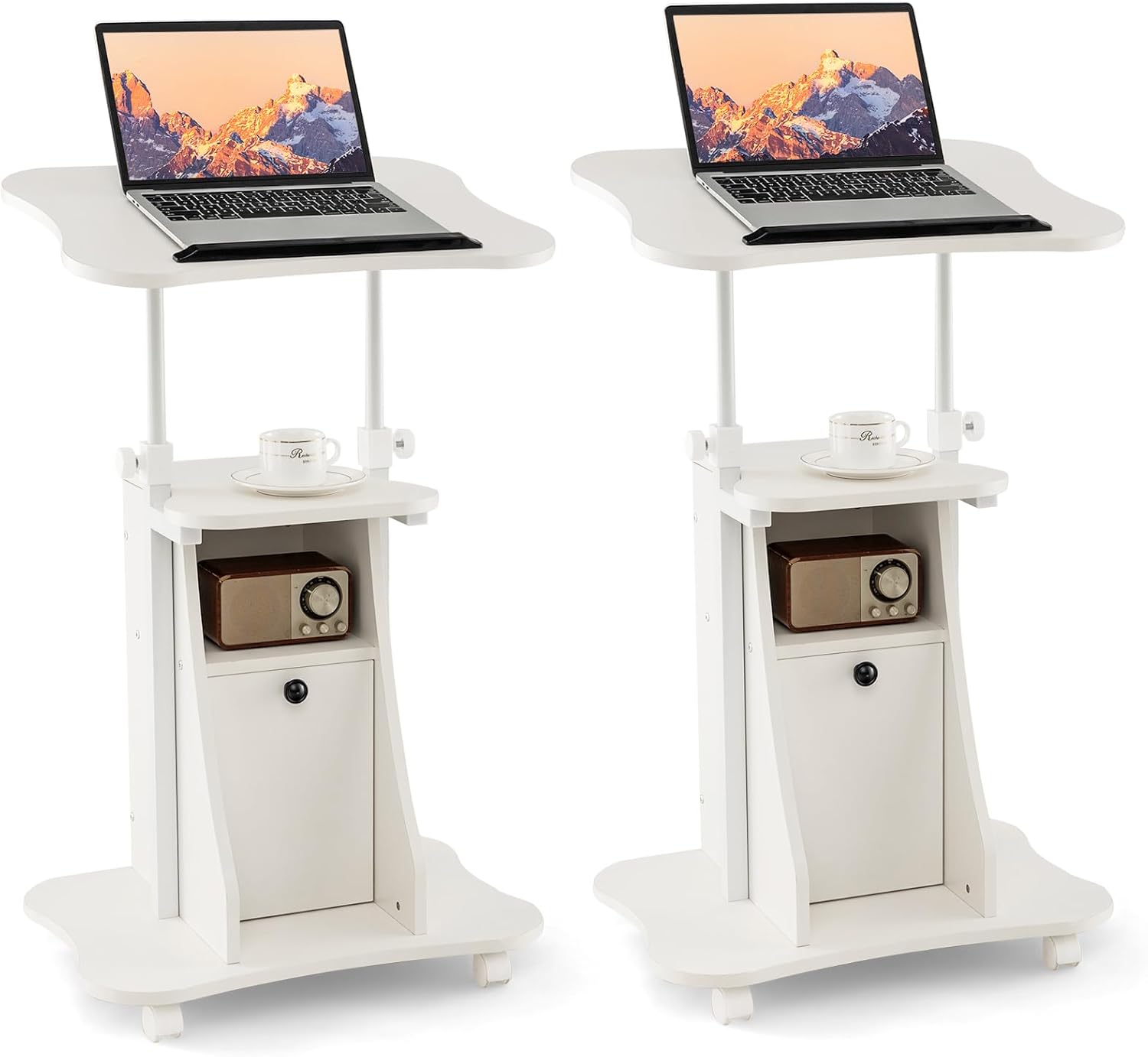 Tangkula Mobile Laptop Podium for Ergonomic Presentations