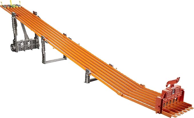 Hot Wheels Toy Car Track Set Super 6-Lane Raceway for Fun