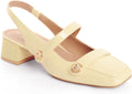 Slingback Mary Jane Heels for Women Low Block Heel Pump Shoes