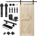 S&Z TOPHAND 38 in. x 96 in. Unfinished British Brace Knotty Barn Door