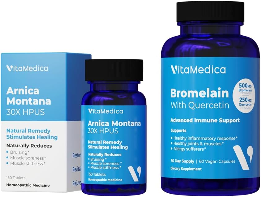 Arnica Montana and Bromelain with Quercetin Recovery Bundle