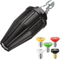 Pressure Washer Turbo Nozzle Tips 360 Rotating Kit - Powerful 4.0 GPM