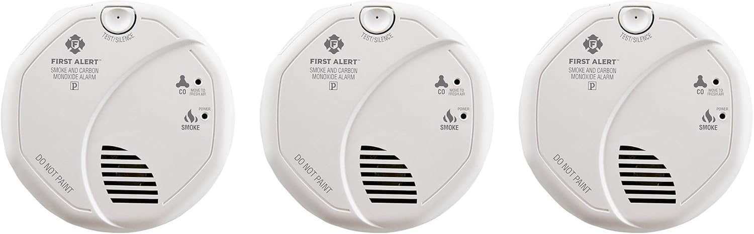 First Alert Hardwired Smoke and CO Detector 3-Pack for Safety