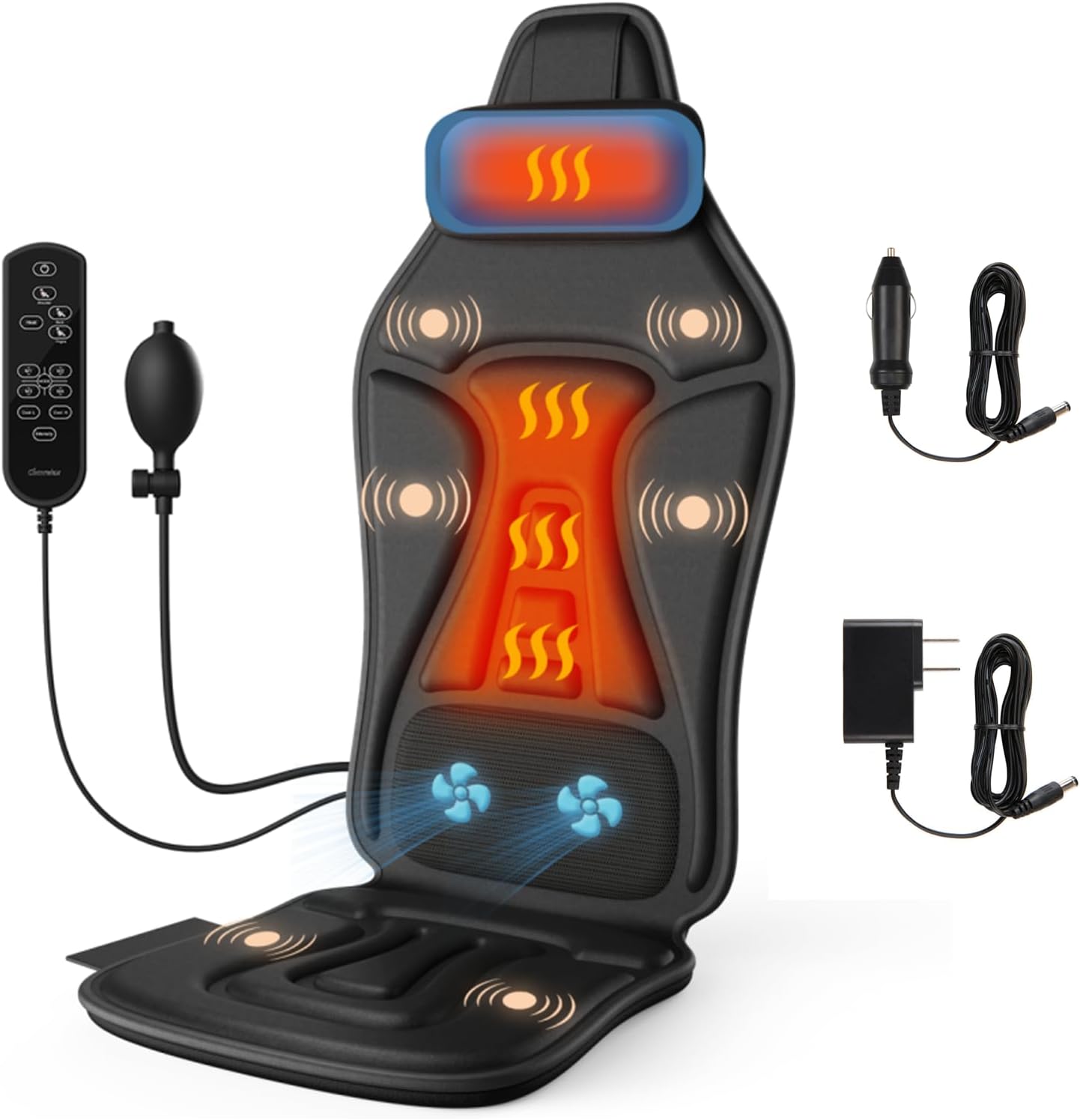 Portable Heat & Vibration Back Massager - comrelax