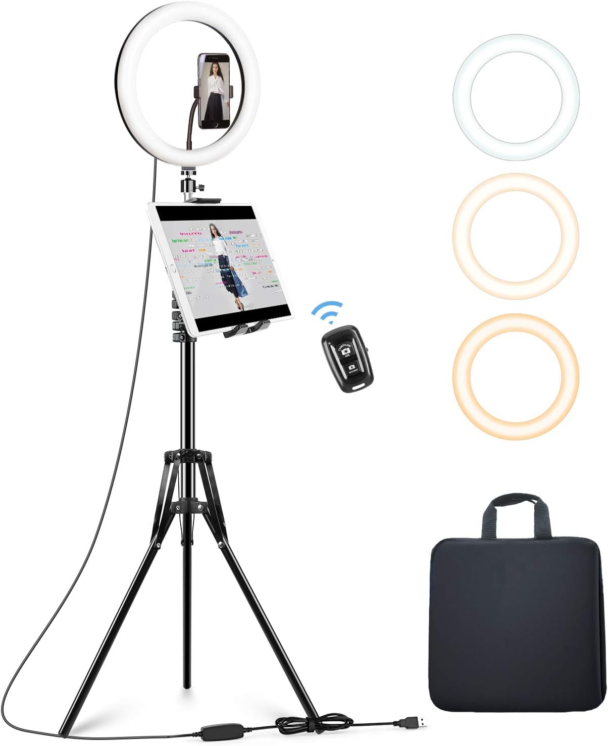 Elitehood 12 Ring Light with Tripod Stand for Perfect Lighting