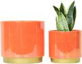 Gepege Peach Indoor Plant Pots - Rainbow Pearl Glaze Set