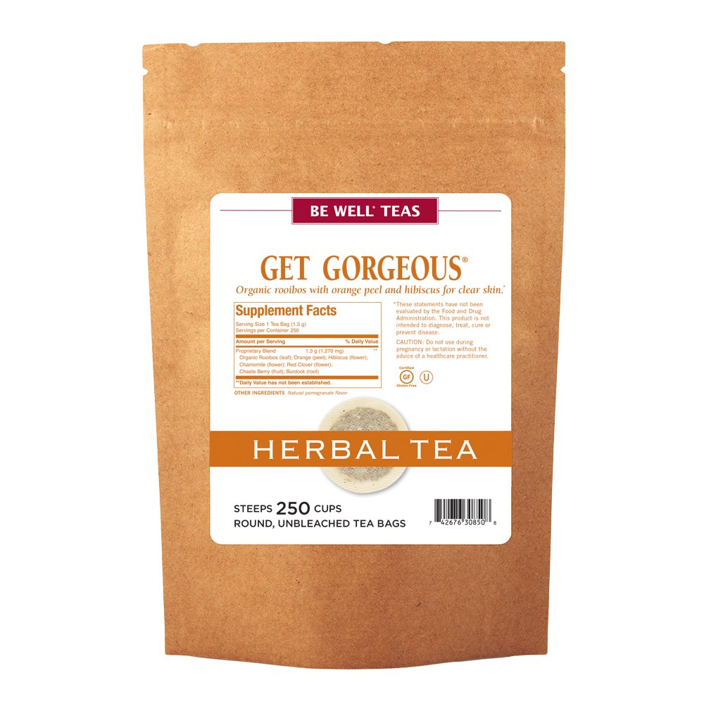 Get Gorgeous Herbal Tea for Clear Skin - 250 Tea Bags Refill