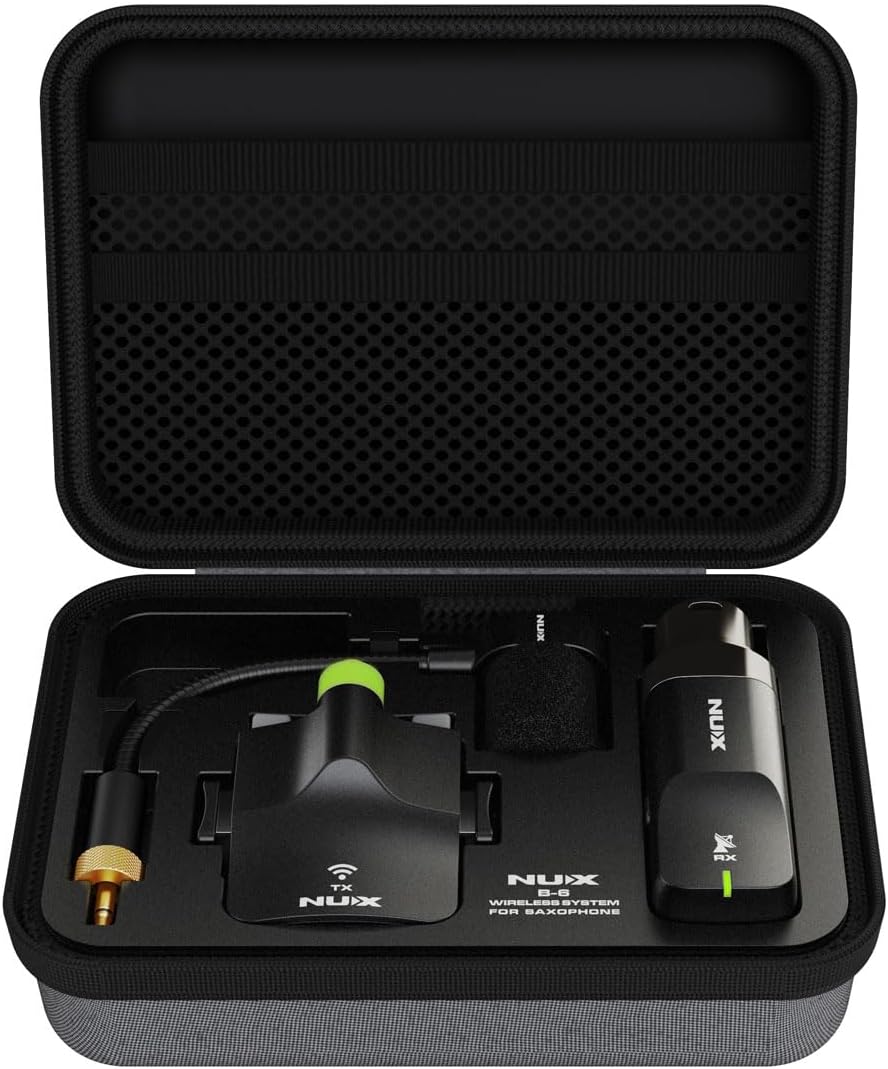 NUX B-6 Wireless System for Saxophone Players with Charging Case