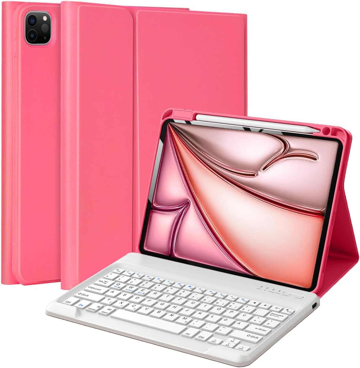 Keyboard Case for iPad Air 13 & iPad Pro 12.9 - Red