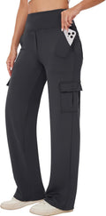 Yoga Cargo Pants Women Wide Leg High Waist Stretch - Versatile Wear