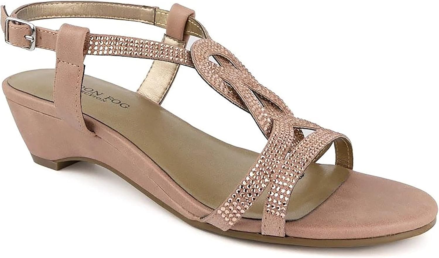 LONDON FOG Womens Macey Demi-Wedge Dress Sandals for Style