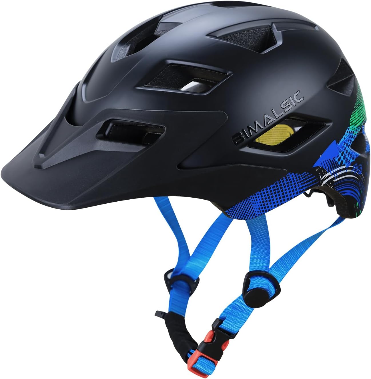 Bimalsic Youth Bike Helmet - Removable Visor, Ages 5-14