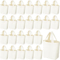 Mini Canvas Tote Bags 48 Pack (6.5 x 6 in) - Ideal for DIY & Party