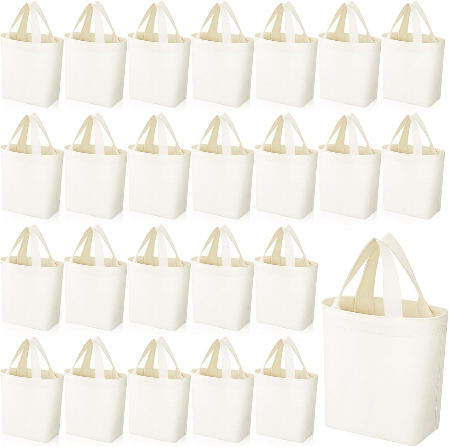 48 Pcs Mini Tote Bags for DIY Crafts and Party Favors