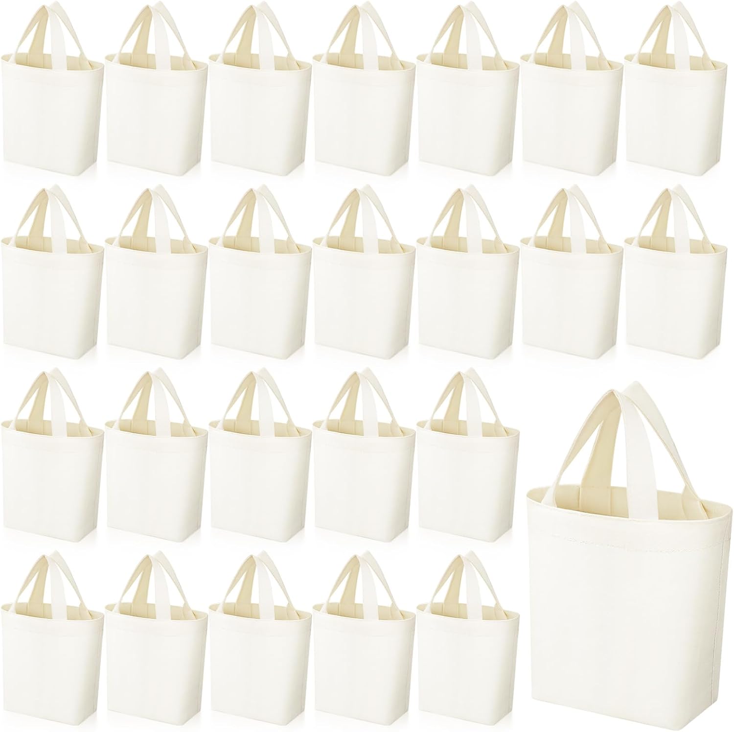 48 Pcs Mini Tote Bags for DIY Crafts and Party Favors