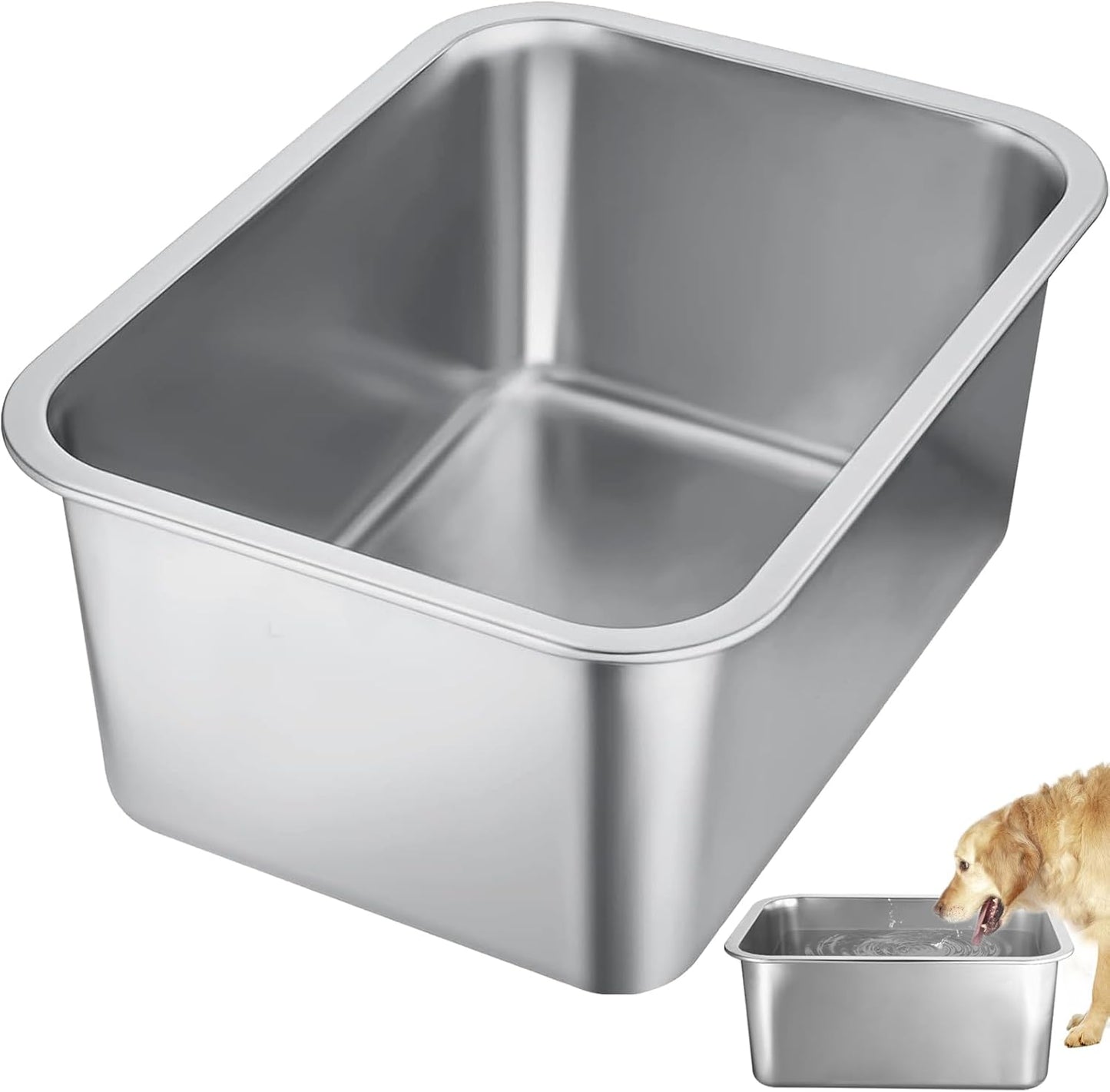 4 Gallons Extra Large Dog Bowls for Multiple Large Breed Dogs