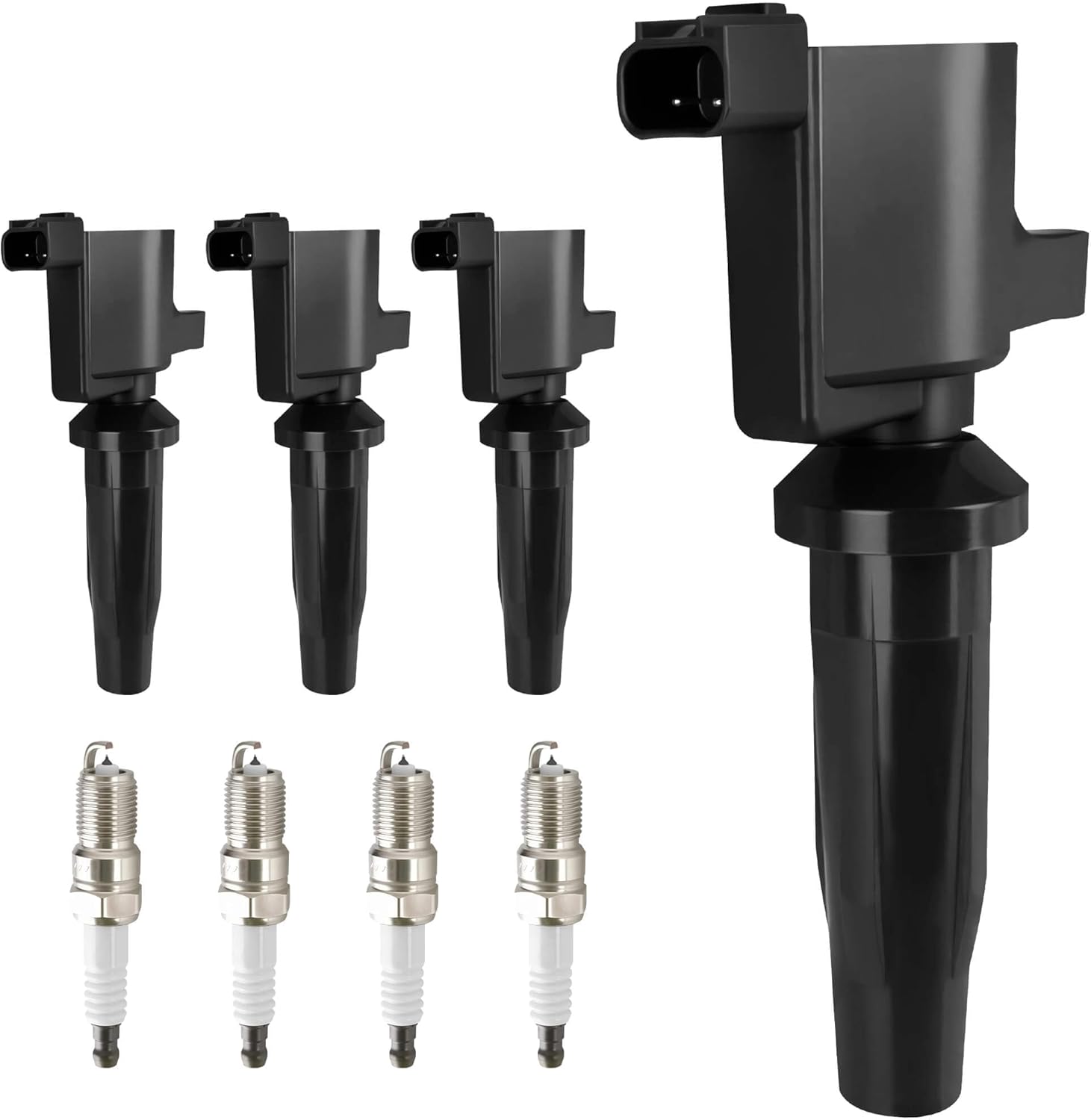HYR Ignition Coil Pack and Iridium Spark Plugs for Ford and Mazda