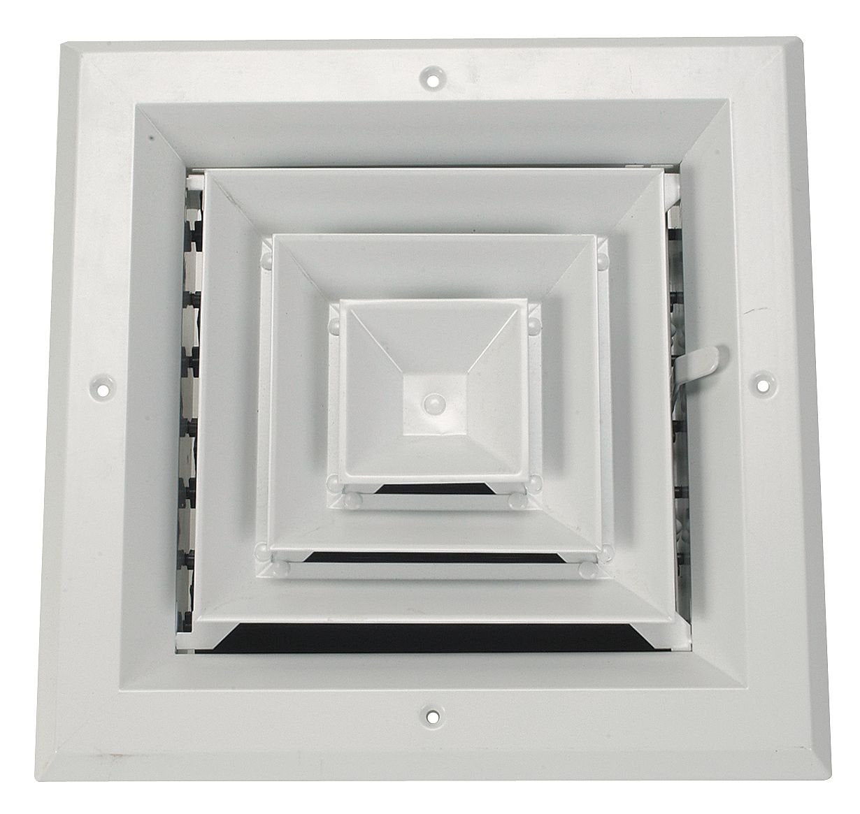 4-Way Ceiling Diffuser for 6 in. Duct Size - White Aluminum