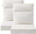 Outdoor High Back Chair Cushion 2-Pack - Water-Repellent Patio Pads