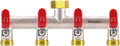 4 Way Garden Hose Splitter Heavy Duty Brass - 4-Outlet Faucet Manifold