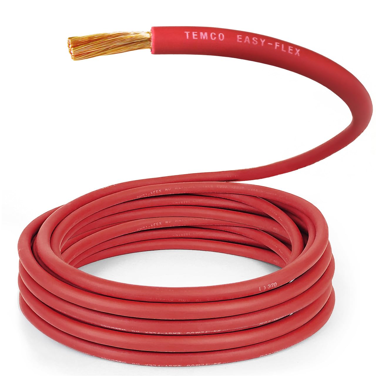 TEMCo 6 Gauge AWG 100 Ft Red Flexible Pure Copper Welding Cable