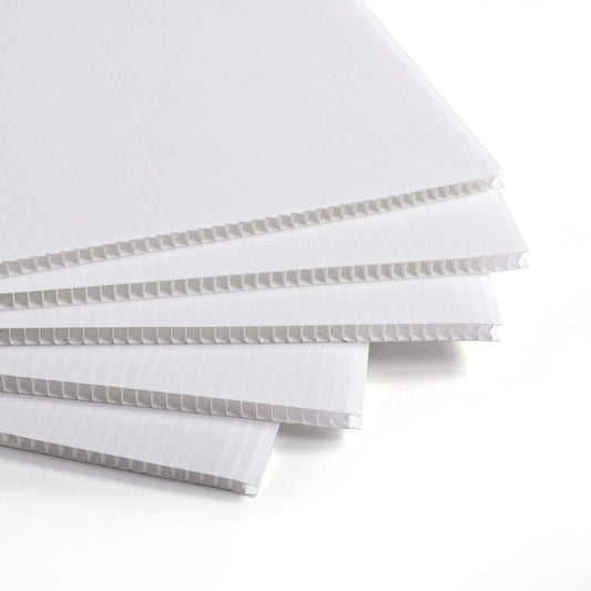 Corrugated Plastic Sheet for Indoor and Outdoor Use - 24x36 in