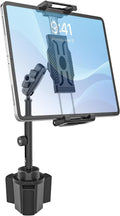 Car Cup Holder Tablet Holder Adjustable Height Metal Long Arm - Stable