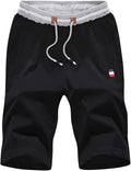 FoxQ Mens Casual Athletic Running Shorts - Zipper Pockets & Drawstring