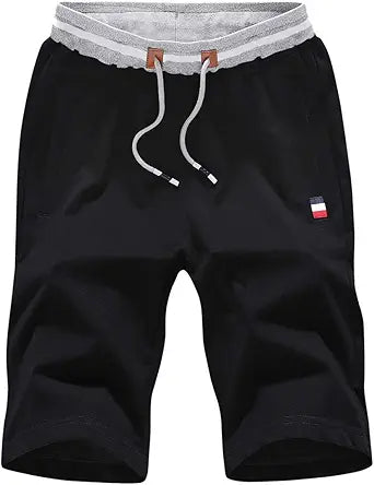 FoxQ Mens Casual Athletic Running Shorts with Zipper Pockets