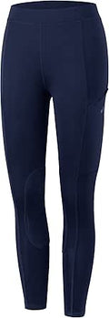 Girls Horse Riding Pants Knee-Patch Tights - Stretchy Sun Protection