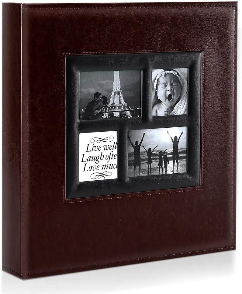 Ywlake Photo Album 4x6 Holds 1000 Photos, Elegant Leather Design