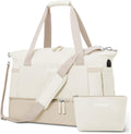 Gym Bag for Women 35L Weekender Duffel in Khaki/Beige - Carry On Ready