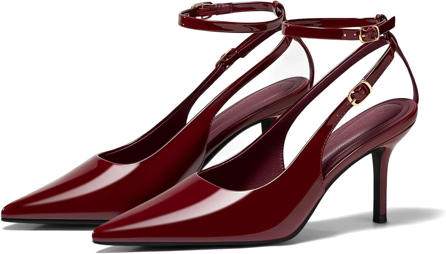 Coutgo Womens Slingback High Heels for Chic Everyday Style