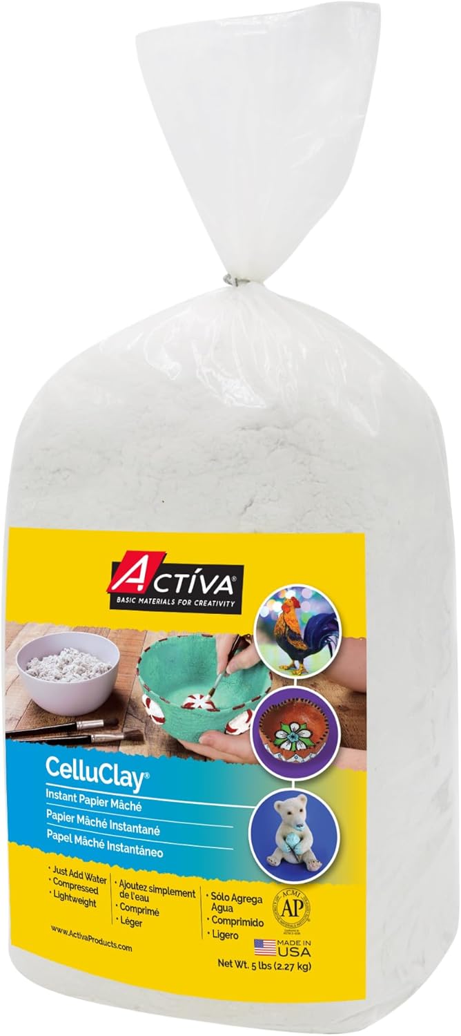 Activa CelluClay Instant Paper Mache for Arts & Crafts Projects