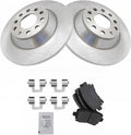 TRQ Rear Brake Pad & Rotor Kit Compatible with 2006-2011 Audi A6
